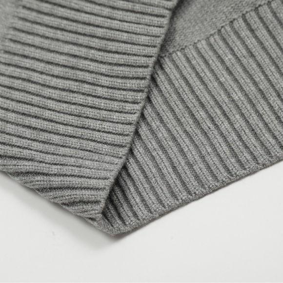 Ami Gray Turtleneck Sweater with Black Heart Logo - Picture 4 of 7